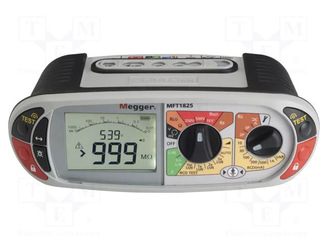 Meter: appliance meter; LCD; Earthing R range: 5kΩ,100kΩ; IP54 MEGGER MEG-MFT1825