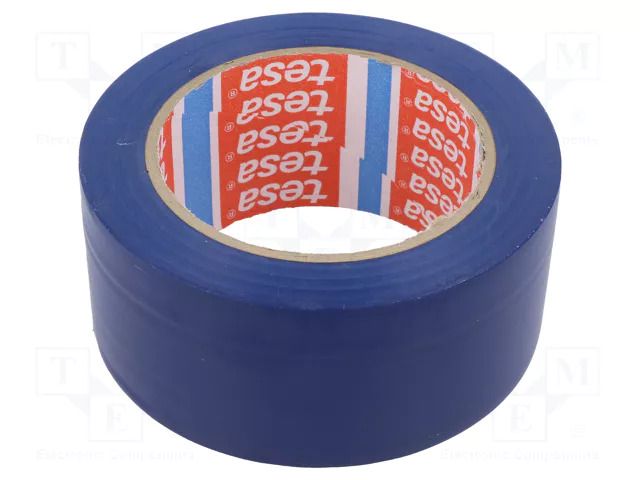 Tape: warning; blue; L: 33m; W: 50mm; self-adhesive; Thk: 0.15mm; 160% TESA TESA-60760/BL