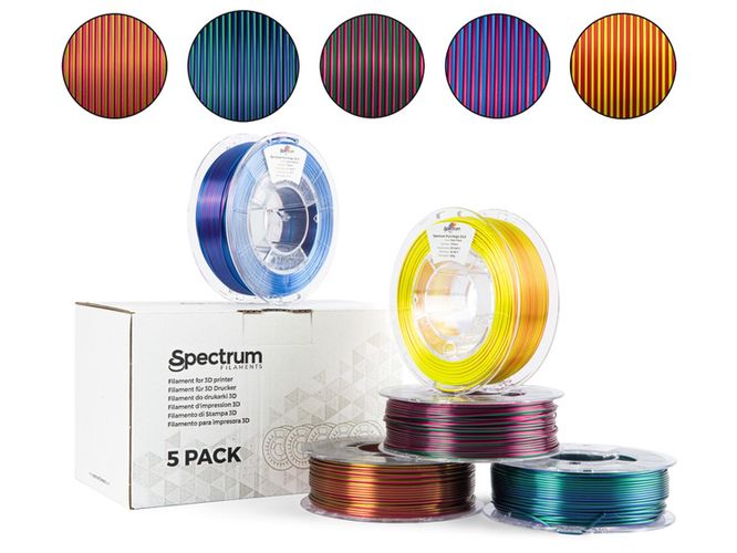 Filaments PLA magic silk mix 5x0.25kg Spectrum PLA-MagMIX-175-5x025 5905991404866