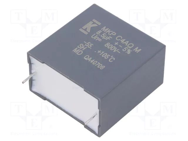 Capacitor: polypropylene; DC-Link; 8.5uF; Uoper: 800VDC; 11.8A; THT KEMET C4AQIBU4850M1EJ