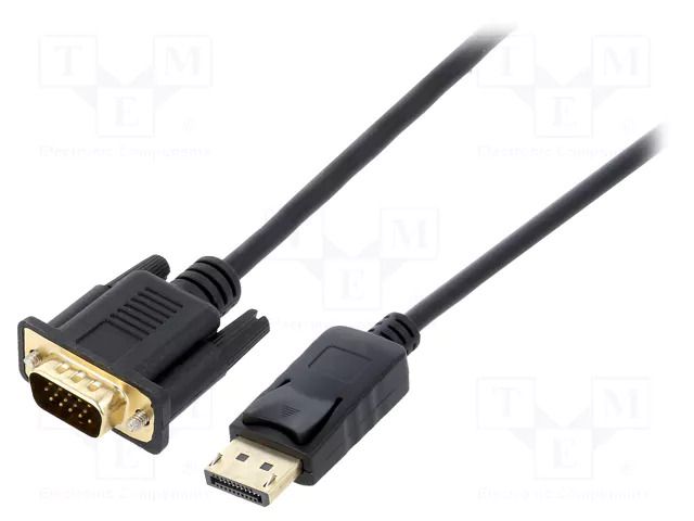 Cable; D-Sub 15pin HD plug,DisplayPort plug; PVC; Full HD 1080p GEMBIRD CCP-DPM-VGAM-6