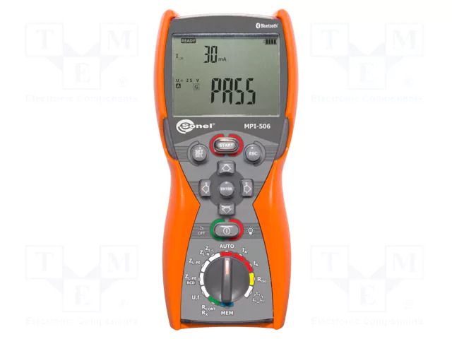 Meter: appliance meter; LCD; VAC: 0÷500V; ±(5%+8digit) SONEL MPI-506-ENG