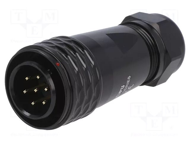Connector: circular; plug; male; PIN: 7; IP67; SA20; 8÷12mm; 10A; 500V WEIPU SA2010/P7IB