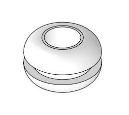 Kabeļa uzmava divpusēja melna Ø6mmx5mm, 1000 gab. 87062