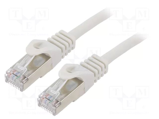 Patch cord; F/UTP; Cat: 6; RJ45 plug; stranded; CCA; 10m; PVC; grey GEMBIRD PP6-10M