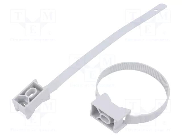 Cable strap clip; for braids; light grey; polyamide; 16÷32 BM GROUP BMTPZFF16/32