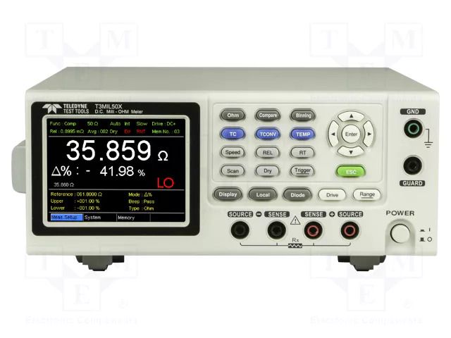 Milli-ohm meter; LCD 3,5"; 320x240; -50÷399.9°C; Test: diodes TELEDYNE LECROY LC-T3MIL50X