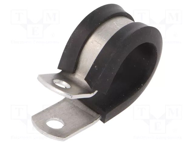 Fixing clamp; ØBundle : 17.5mm; W: 12.7mm; aluminium HELLERMANNTYTON ALU13C-AL/CR-BK