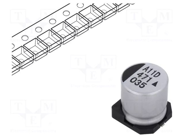 Capacitor: electrolytic; SMD; 470uF; 35VDC; Ø12.5x13.5mm; 5000h KYOCERA AVX AEA1213471M035R