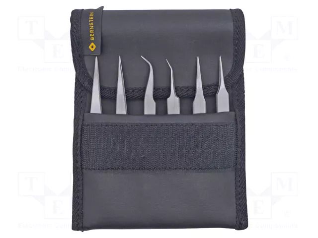 Tweezers-set; for precision works; 6pcs. BERNSTEIN BRN-5-070-UF