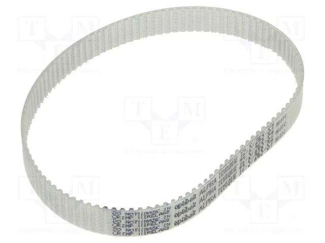 Timing belt; T2.5; W: 10mm; H: 1.3mm; Lw: 265mm; Tooth height: 0.7mm OPTIBELT T2.5-265-10-77ZA