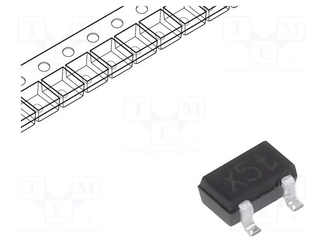 Diode: switching; SMD; 250V; 225mA; 50ns; SOT323; Ufmax: 1.25V; 0.2W NEXPERIA BAS21SW.115