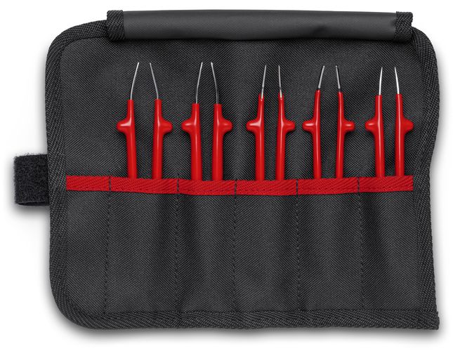KNIPEX 92 00 04 Universal Tweezers Set insulated 5 parts 90 mm 92 00 04 4003773087052