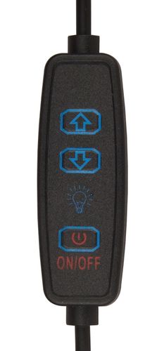 Увеличительная настольная лампа 230Vac 12W Ø127мм стекло, 5 диоптрий, с регулировкой яркости, черный SMD LED ML/9206LED-127-5D-B