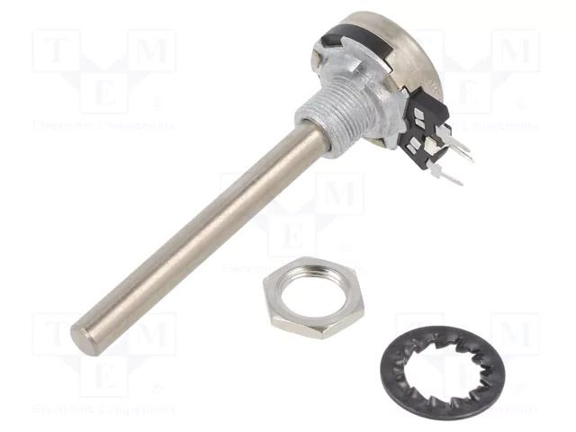 Potentiometer: shaft; single turn; 4.7kΩ; 200mW; THT; 6mm; metal PIHER 6MMI-4K7