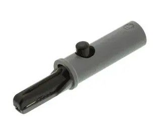 Spiedpogas skava 4mm banānu spraudnim 60V, 6A melns, Satveres kapacitāte max.7,5mm AK10SW