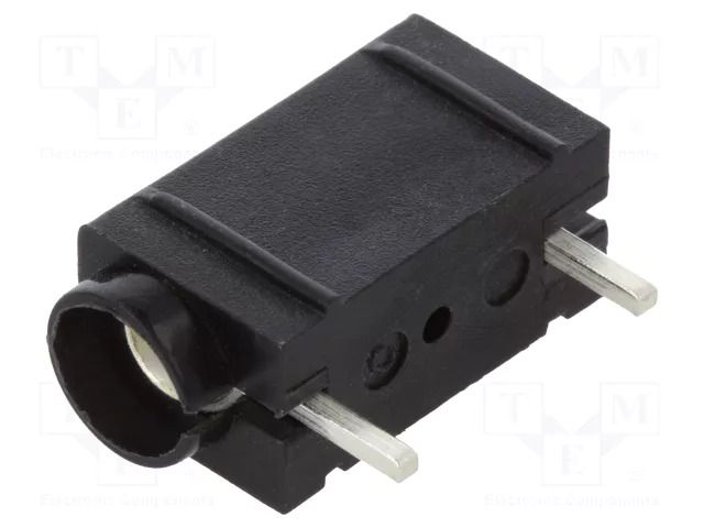 Connector: 4mm banana; socket; 250VDC; 10A; black; silver plated DELTRON 571-0100