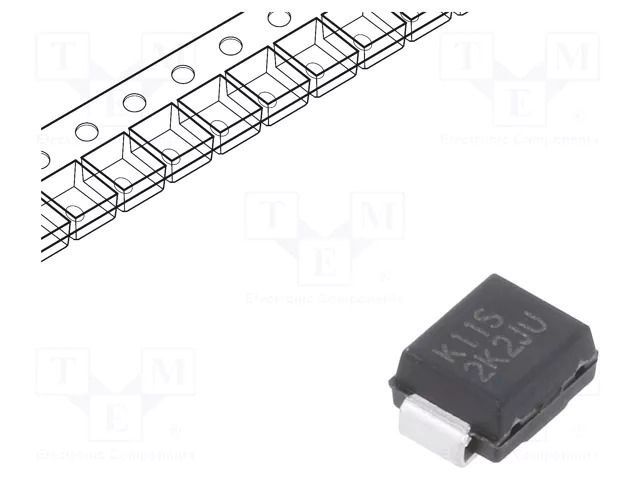 Thyristor: sidac; 1A; DO214AA,SMB; 104÷118V; SMD; reel,tape; Kxxxzy LITTELFUSE K1100SRP-LF