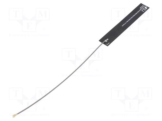 Antenna; 2G,3G,4G,GSM,LTE; 2.2dBi,2.7dBi,4.1dBi; glued; MC137 2J Antennas F1224P015MC137UFL