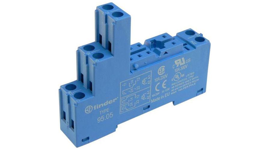 Ligzda 40 sērijas relejiem 95.05.SPA Finder 2k, ar plastmasas skavu 95.05.SPA 8012823259246