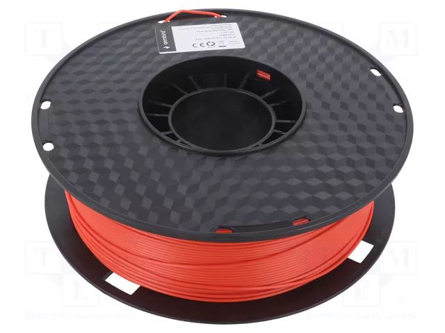 Filament: PLA+; 1.75mm; red; 195÷235°C; 1kg GEMBIRD 3DP-PLA+1.75-02-R