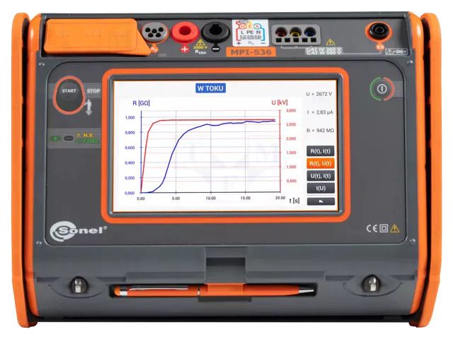 Meter: appliance meter; colour,LCD 7"; Resolution: 800x480 SONEL MPI-536