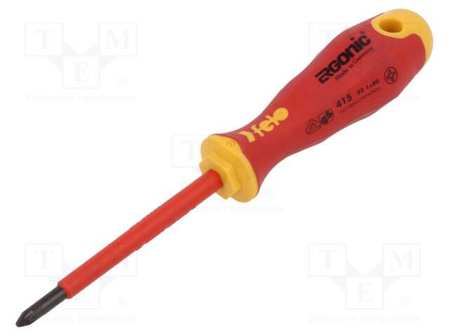Screwdriver: insulated; Pozidriv®; PZ1; ERGONIC® FELO FL41510290