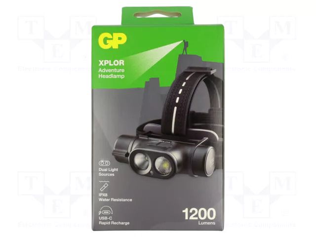 Torch: LED headtorch; IPX8; 40lm,150lm,500lm,800lm; XPLOR GP PHR19