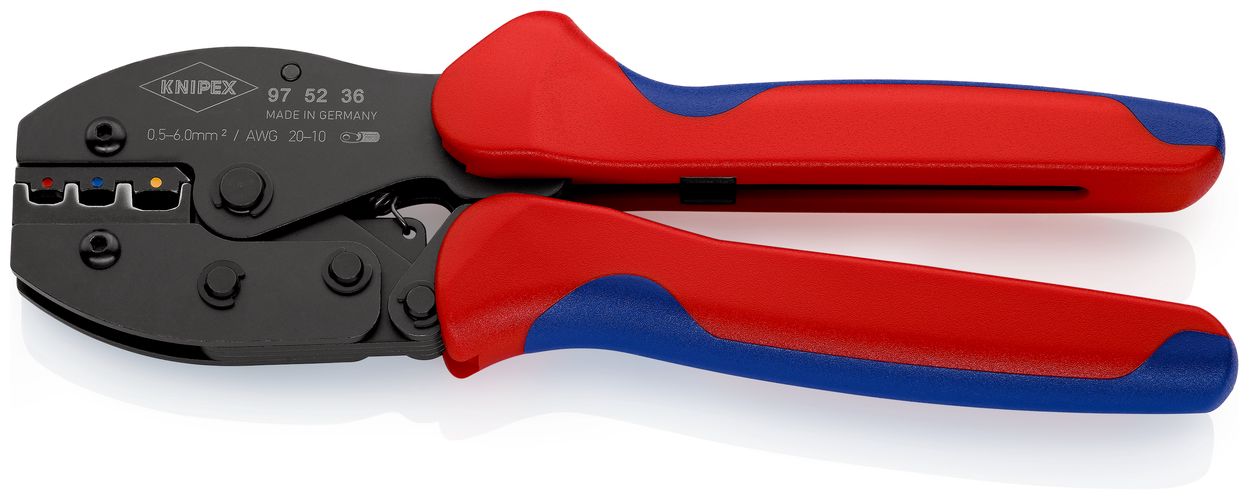 KNIPEX 97 52 36 SB PreciForce Crimping Pliers with multi-component handles burnished 220 mm 97 52 36 SB 4003773052579
