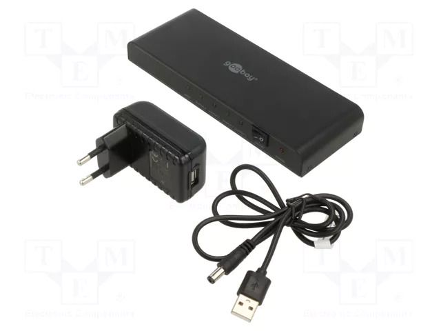 Splitter; HDCP 1.4,HDMI 1.4; Input: DC socket,HDMI socket; black GOOBAY HDMI-SPLITTER-03