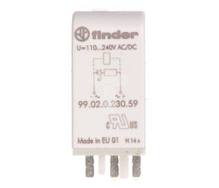 Releju piederumi:signalizēšanas modulis;Stiprinājums:ligzda 99.02.0.230.59