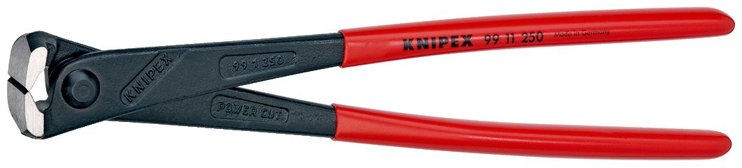 KNIPEX 99 11 250 High Leverage Concreters' Nipper high lever transmission with plastic coating black atramentized 250 mm 99 11 250 4003773071402