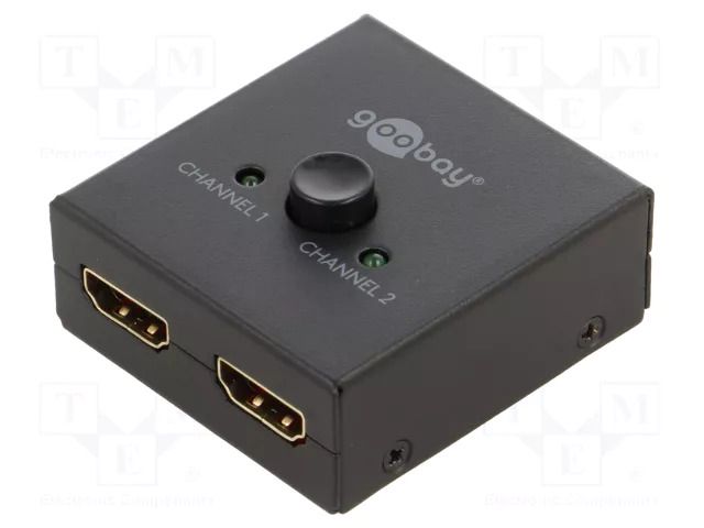Switch; HDCP 1.4,HDMI 1.4; Input: HDMI socket x2; black GOOBAY HDMI-SWITCH-03