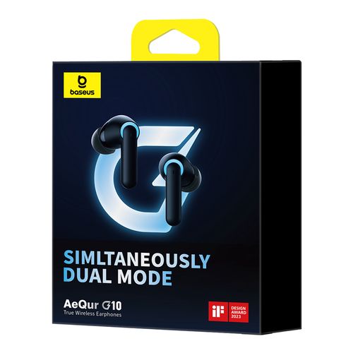 True Wireless Bluetooth 5.3 austiņas AeQur G10 ar mikrofonu un ANC, melnas krāsas A00055400111-00 6932172634889