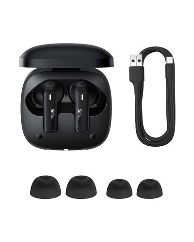 True Wireless Bluetooth 5.3 austiņas Bowie E19 ar uzlādes futrālīti, melnas krāsas A00069600113-00 6932172655969