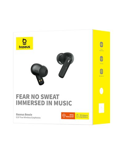 True Wireless Bluetooth 5.3 austiņas Bowie E19 ar uzlādes futrālīti, melnas krāsas A00069600113-00 6932172655969