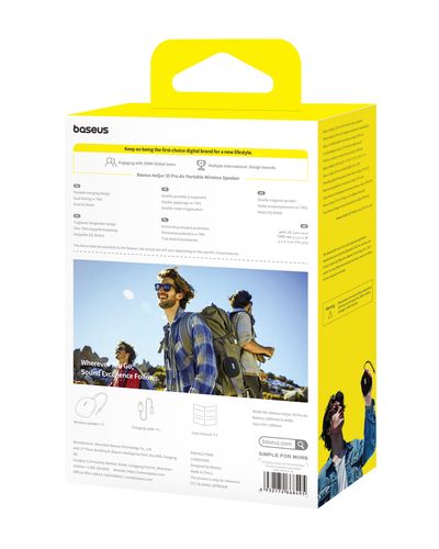 Portatīvais Bluetooth 5.4 skaļrunis 5W AeQur 35 Pro Air, melns A20077600127-00 6932172668495