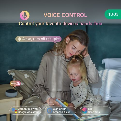 Viedā ligzda WIFI NOUS A7 SMART Plug 16A, TUYA / Smart Life NOUS-A7 5907772033463