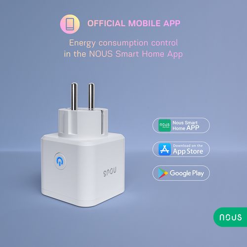 Viedā ligzda WIFI NOUS A7 SMART Plug 16A, TUYA / Smart Life NOUS-A7 5907772033463