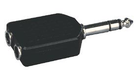 Pāreja 6.3mm Kontaktdakšiņa stereo - 2x6.3mm stereo ligzdai AD/6.3-M:2x6.3F 5412810071043