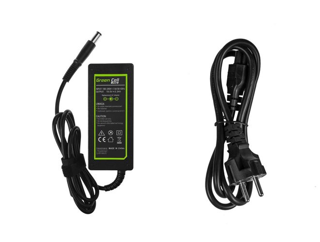 65W klēpjdatora lādētājs 19.5V 3.34A, 7.4x5.0mm + centrs, DELL, Green Cell PRO AD07AP 5903317226277
