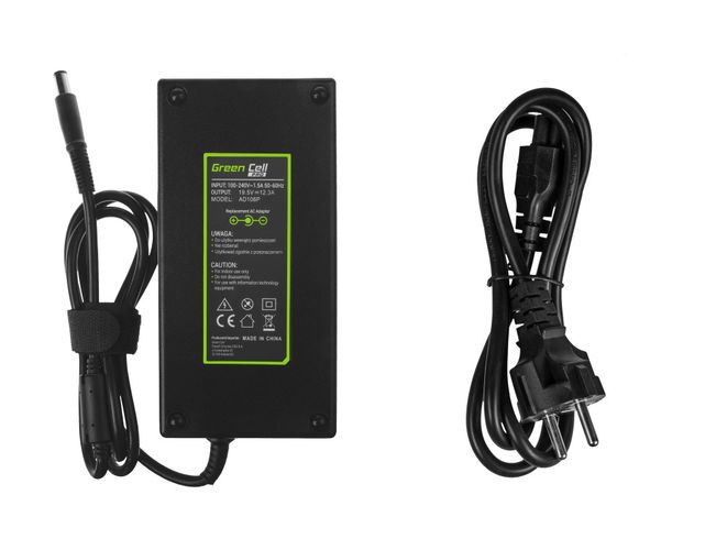 240W klēpjdatora lādētājs 19.5V 12.3A, 7.4x5.0mm + centrs, DELL, Green Cell PRO AD106P 5903317226451