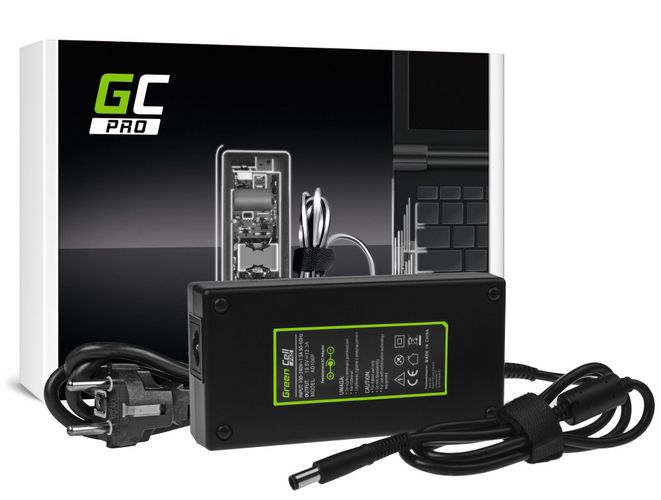 240W klēpjdatora lādētājs 19.5V 12.3A, 7.4x5.0mm + centrs, DELL, Green Cell PRO AD106P 5903317226451