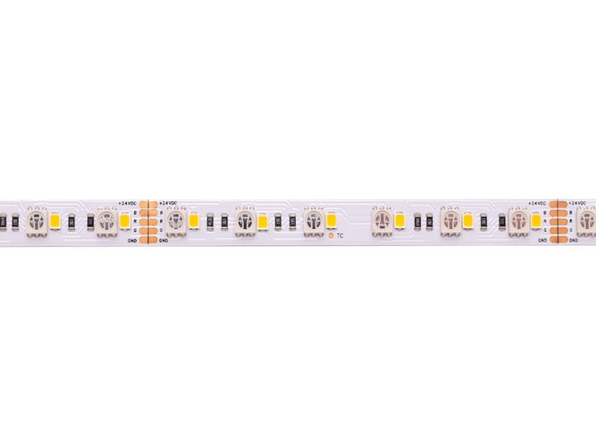 LED lenta, 24V, 19,2 W/m, ūdensneizturīga IP20, RGB +CW ( 6500K ) augstas efektivitātes, PREMIUM AKTO HM-5050-60-RGBW-AK
