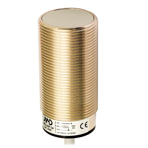 Induktīvais sensors cilindrinis ekranēts M30 PNP NO, 2m kabelis, Micro Detectors AT1/AP-3A
