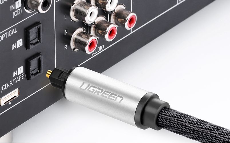 Optiskais TOSLINK kabelis - TOSLINK 2 m pīts pelēks AV108 UGREEN UGREEN/10540 6957303815401