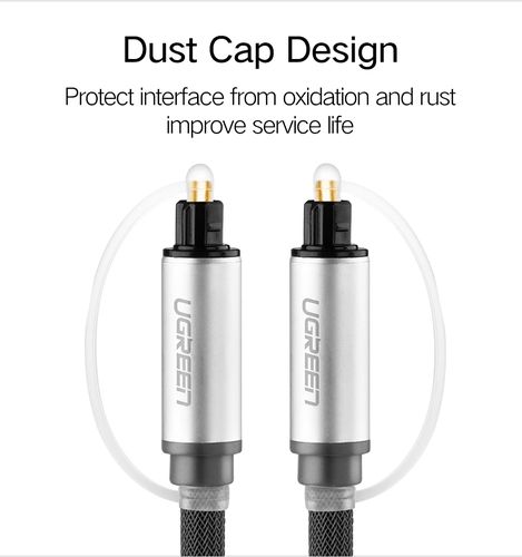 Optiskais TOSLINK kabelis - TOSLINK 1 m pīts pelēks AV108 UGREEN UGREEN/10539 6957303815395