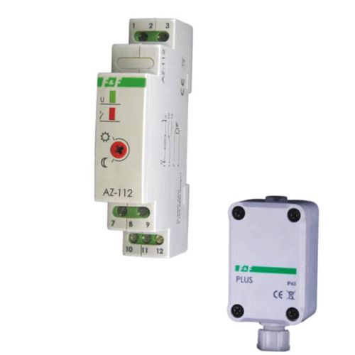 Foto relejs  230VAC 16A 2 ... 1000Lx stiprināms uz DIN sliedes, ar ārējo hermētisko sensoru F & F AZ-112-PLUS 5908312591108