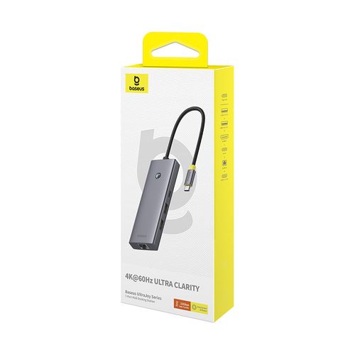 USB C spraudnis - 6 veidu savienotāji ( HDMI 4K@60Hz*1+USB3.1*2+USB-C3.1*1+USB2.0*1+PD*1+RJ45*1 ) UltraJoy BASEUS B00052803811-03 6932172657734