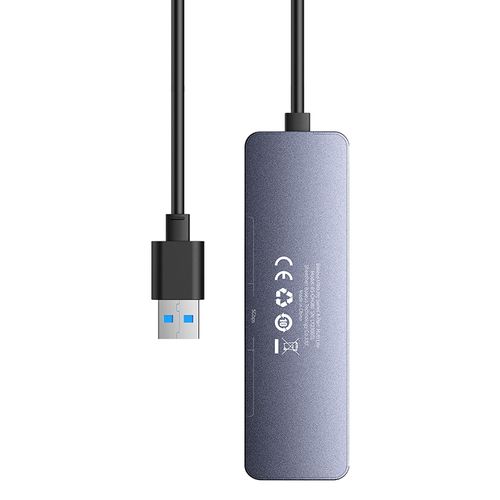 Sakabinātājs USB-A uz USB 3.0 4 porti + USB-C barošanas ports 50 cm, pelēks B0005280B811-01 6932172653262